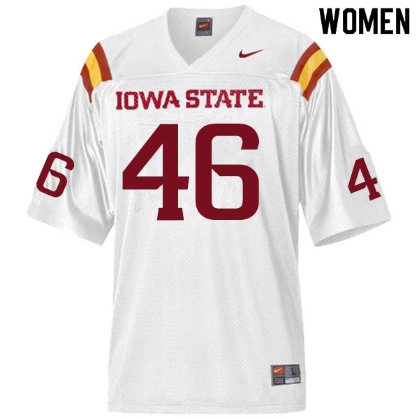 Women #46 Answer Gaye Iowa State Cyclones College Football Jerseys Sale-White